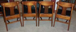   Mid Century Danish Modern Stanley Furniture Dining Side Accent Chairs