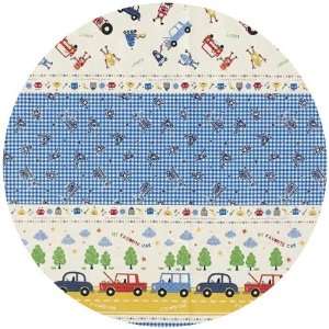  Kokka Japan, Bots and Cars Border Blue