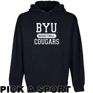  BYU Cougars Custom Sport Pullover Hoodie   Navy Blue 