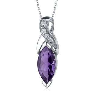 Striking Opulence 1.50 carats Marquise Shape Sterling Silver Rhodium 