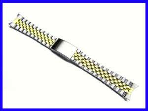 18mm 20mm 2 Tone Curved End Jubilee Watch Band Bracelet  
