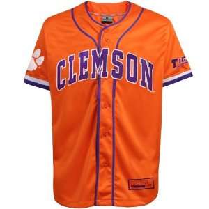   Clemson Tigers Orange Strike Zone Baseball Jersey