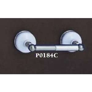   P0184C Porcelain and Brass Toilet Paper Holder in Chr