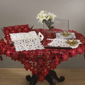  Flor De Navidad Burgundy Tablecloth Case Pack 49