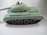 VINTAGE RUSSIAN MILITARY TANK PLASTIC BATTERY TOY WORK  