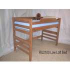 Riddle Manufacturing Low Height Twin Loft Bunk Bed Pearl White
