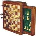Travel Magnetic Chess Set with Push Drawer