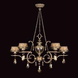 Lamps 755740, Golden Aura Crystal 1 Tier Chandelier Lighting, 6 Light 