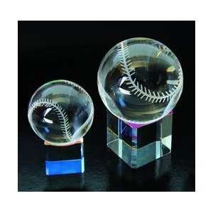   Holding Gazing Ball Optical Crystal Award/Trophy.