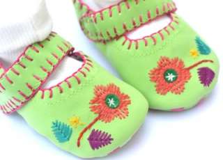 Green toddler baby girl shoes boots US size 2 3 4  