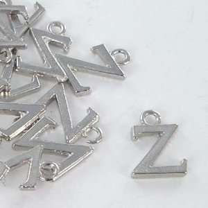  Alphabet Letter Charm 1/2 Silver Pewter Z Arts, Crafts & Sewing