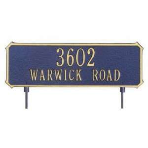  Two Sided Rectangle Lawn Address Plaque   Standard One 