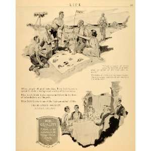  1920 Ad Irish Linen Quality Table Cloths Picnic Belfast 