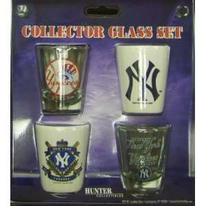 New York Yankees Shot Glass Set of 4 