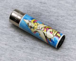 RARE CLIPPER LIGHTER WITH GRAFFITI STYLE DESIGN SEE PICTURES  