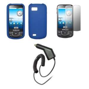 Samsung Galaxy i7500   Electric Blue Soft Silicone Gel Skin Cover Case 