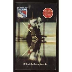  1973/74 NHL New York Rangers Yearbook EXMT+   NHL Programs 