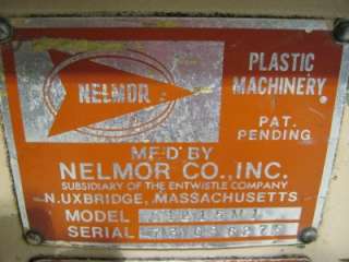 NELMOR 20 HP Plastic Granulator / Grinder Model # G1215M1 w/ Extra 