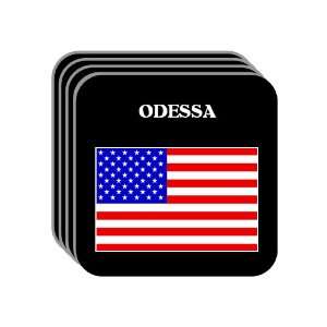  US Flag   Odessa, Texas (TX) Set of 4 Mini Mousepad 
