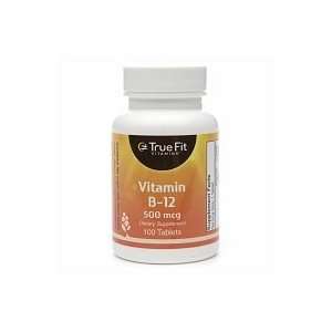  True Fit Vitamins Vitamin B 12, 500mcg 100 tablets Health 