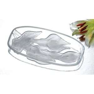  GLASS TRAY WITH CALA LILLY DESIGN