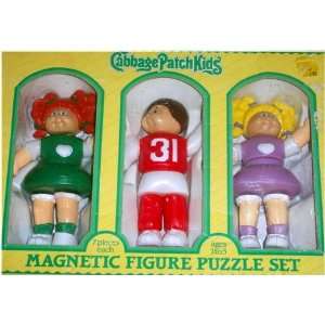  1983 Cabbage Patch Kids 3 Piece Magentic Figure Puzzle Set 