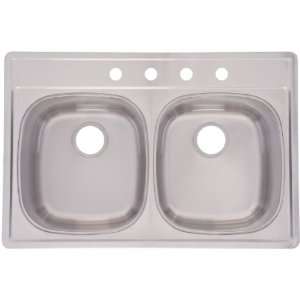  FrankeUSA DSK954 18BX Double Bowl Stainless Steel 33x22in 