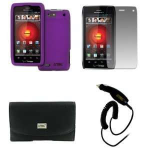   Snap On Cover Case (Purple) + Screen Protector + Car Charger (CLA