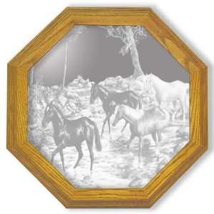 Horse Art Etched Mirror