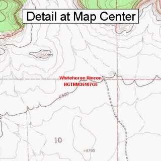  USGS Topographic Quadrangle Map   Whitehorse Rincon, New 