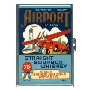  AIRPORT STRAIGHT BOURBON WHISKEY ID Holder, Cigarette Case 