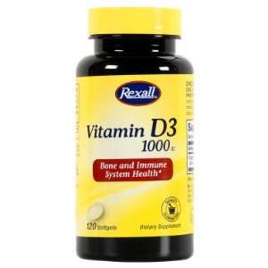 Rexall Vitamin D3   Softgels, 120 ct