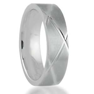  7MM Titanium Helix Ring Wedding Band Comfort Fit (Size 6.5 