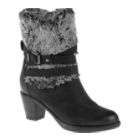Ara Womens Trudy 43470   Black Leather/Grey Fur