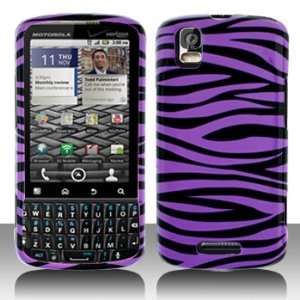    Motorola A957/XT610/Droid Pro Purple/Black Zebra Cover   Faceplate 