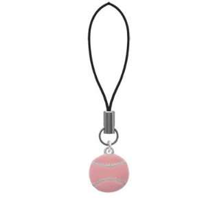   Large 2 D Pink Softball   Cell Phone Charm [Jewelry] Jewelry