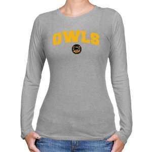 NCAA Kennesaw State Owls Ladies Ash Logo Arch Long Sleeve 