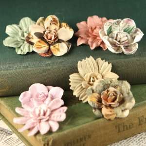  Firefly Mulberry Paper Flowers 1.5 8/Pkg Stone