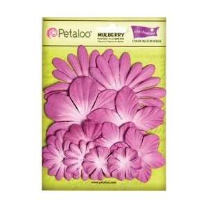  Petaloo Darice Mulberry Paper Flower Layers 12/Pkg Sunrise 
