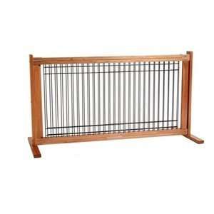   42103 Large Medium Wood and Wire Pet Gate   Cherry