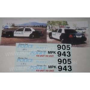 Fowlers Enforcers 1/24 Monterey Park, CA Police Decals  