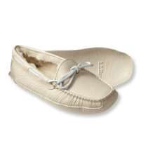 Womens Double Sole Slippers, Bison Shearling Lined at L.L.Bean