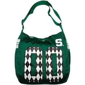 Michigan State Spartans Green Argyle Preppy Jersey Tote Bag  