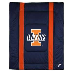  University of Illinois Sideline Bedding Comforter Cover 