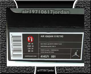 Nike Air Jordan 13 XIII Black White Red Playoffs US 7.5~11.5 12 11 10 