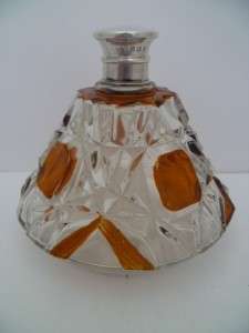 ART DECO SOLID SILVER TOP PERFUME/SCENT BOTTLE CHARLES MAY H/MARKED 