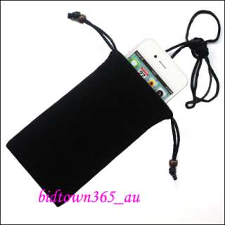 Cell Phone Mobile Black Neck Strap Sleeve Case Pouch Bag For Iphone 3G 
