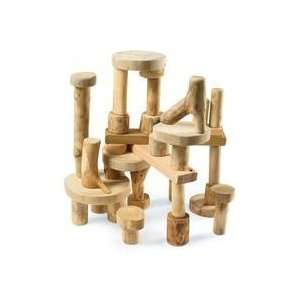  Tree Blocks Without Bark   36 Pieces Toys & Games