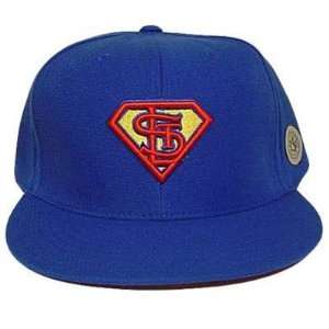  MLB ST LOUIS CARDINALS FITTED 8 SUPERMAN FLAT HAT CAP 