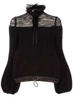 Sacai Lace Collar Sweater   Cochinechine   farfetch 